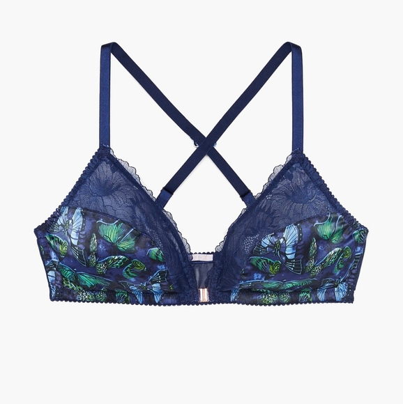 NWT Savage Fenty Butterfly Lace Bralette Size L - Picture 1 of 11